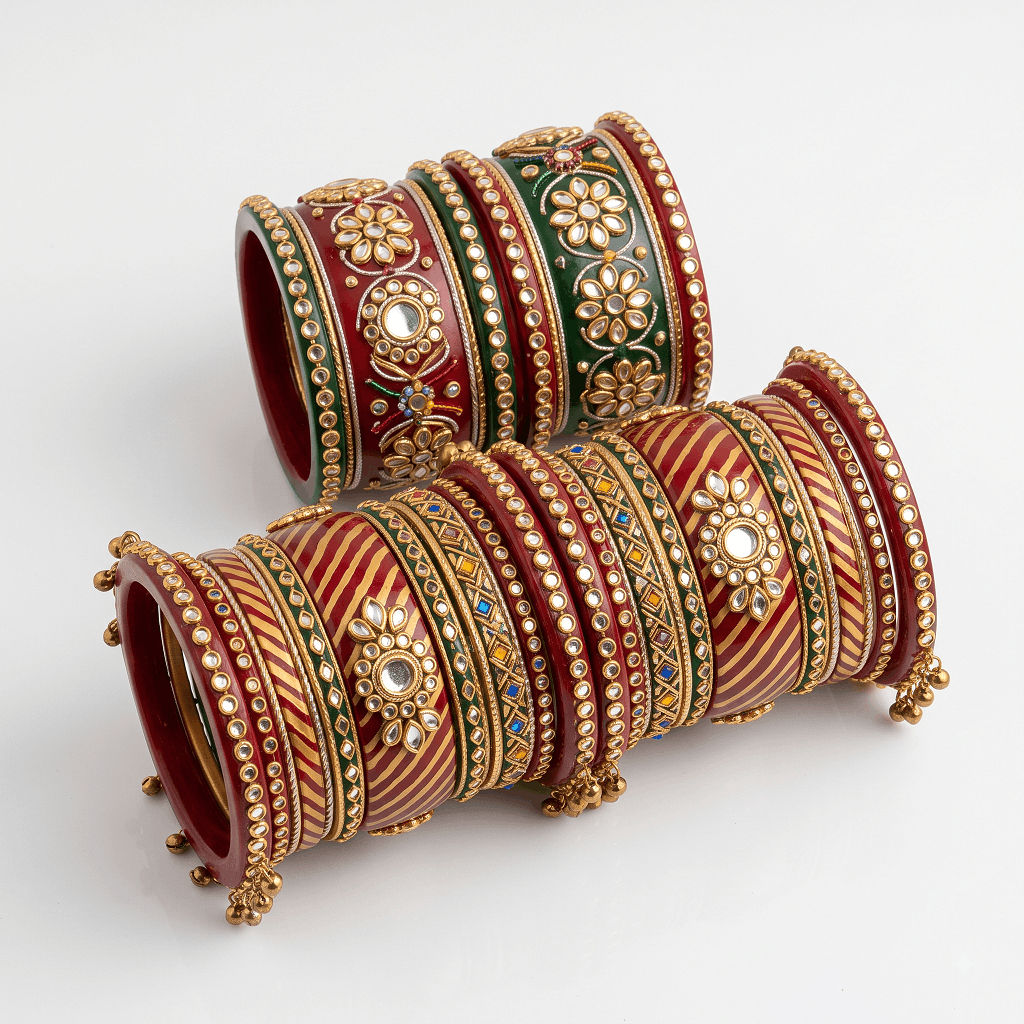 Traditional Lac Bangle Set